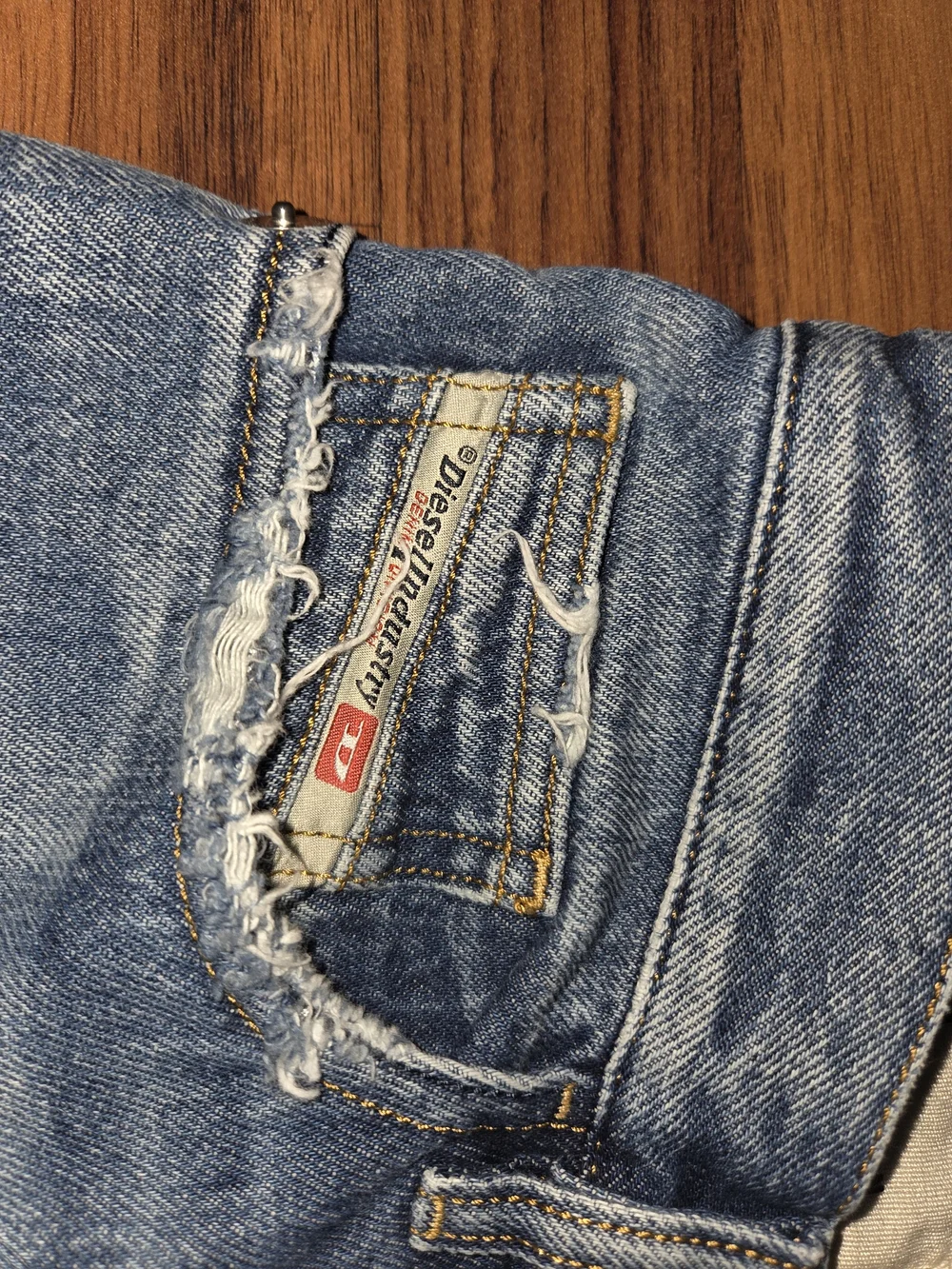 Diesel Straight-Leg Jeans in Medium Blue Denim